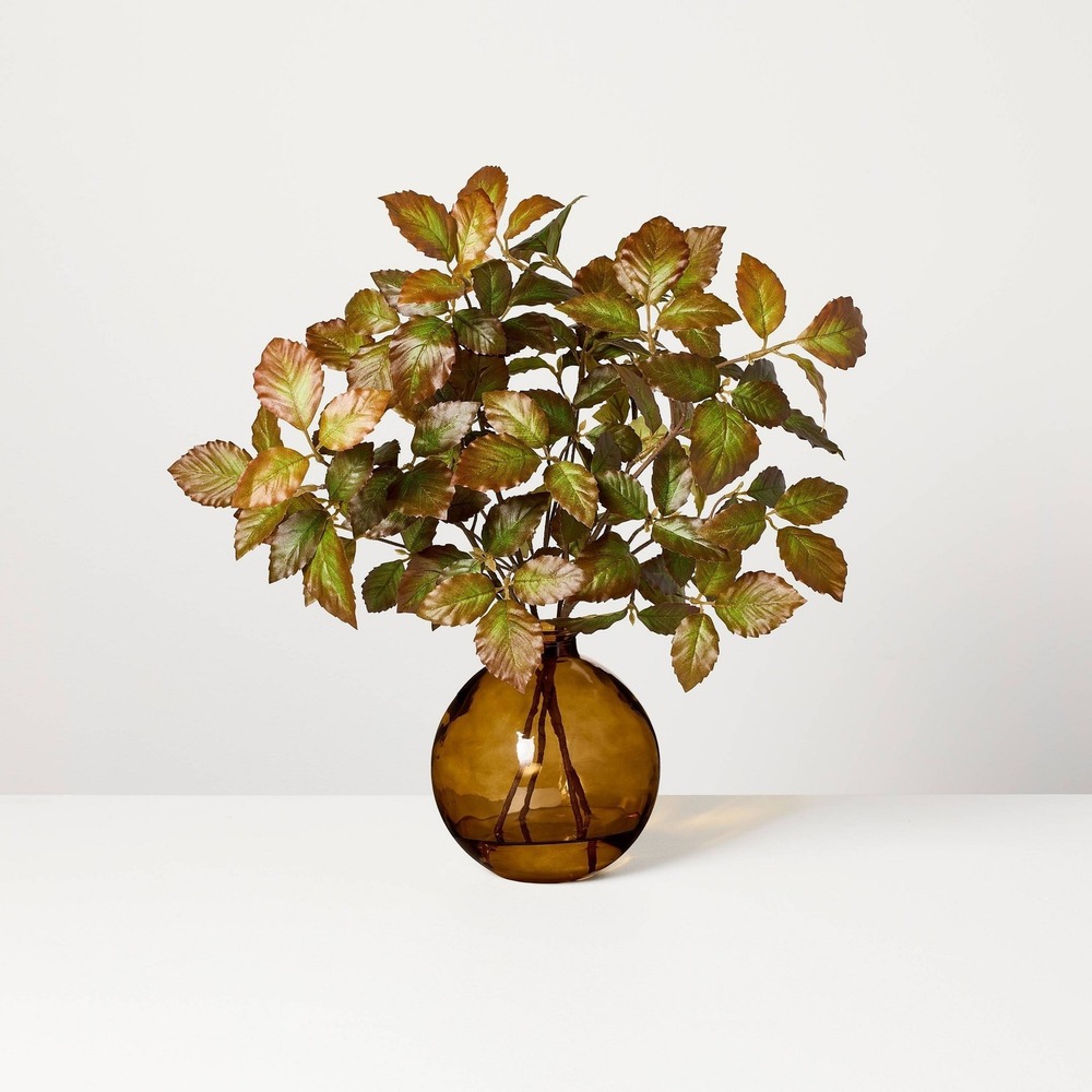 XL Turning Leaf in Amber Glass Arrangement - Hearth & Hand Magnolia, Target Fall